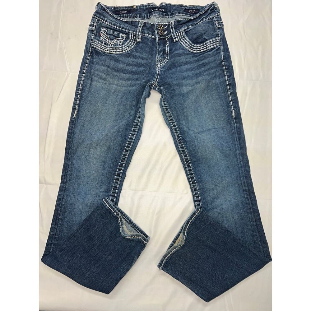 Vigoss The Chelsea Slim Boot Blue Jeans Size 5 6